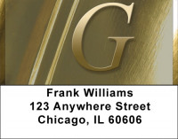 Solid Gold Monograms - G Address Labels | LBQBL-92