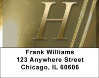 Solid Gold Monograms - H Address Labels | LBQBL-93