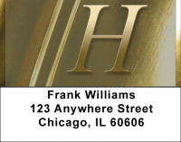 Solid Gold Monograms - H Address Labels | LBQBL-93