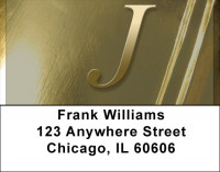 Solid Gold Monograms - J Address Labels | LBQBL-95