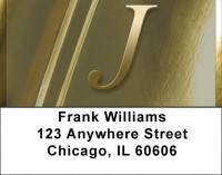 Solid Gold Monograms - J Address Labels | LBQBL-95