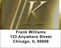 Solid Gold Monograms - K Address Labels | LBQBL-96