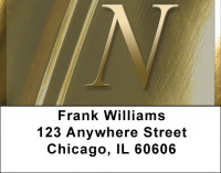 Solid Gold Monograms - N Address Labels | LBQBL-99