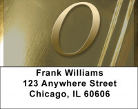 Solid Gold Monograms - O Address Labels | LBQBM-01