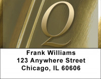 Solid Gold Monograms - Q Address Labels | LBQBM-03