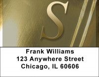 Solid Gold Monograms - S Address Labels | LBQBM-05