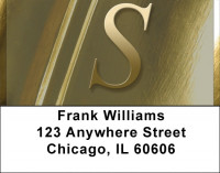 Solid Gold Monograms - S Address Labels | LBQBM-05