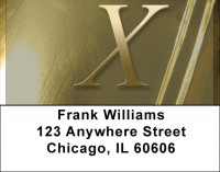 Solid Gold Monograms - X Address Labels | LBQBM-10