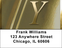 Solid Gold Monograms - Y Address Labels | LBQBM-11