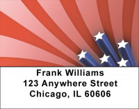 Artistic Stars And Stripes Address Labels | LBQBM-15