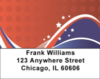 Artistic Stars And Stripes Address Labels | LBQBM-15