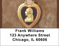 Purple Heart Address Labels | LBQBM-24