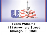 Patriotic USA Address Labels | LBQBM-28