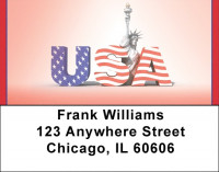 Patriotic USA Address Labels | LBQBM-28