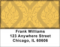Rich Colorful Damask Address Labels | LBQBN-18