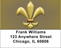 Colorful Fleur de lis Address Labels | LBQBN-24