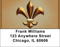 Colorful Fleur de lis Address Labels | LBQBN-24