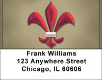 Colorful Fleur de lis Address Labels | LBQBN-24