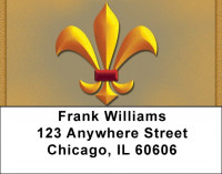 Colorful Fleur de lis Address Labels | LBQBN-24