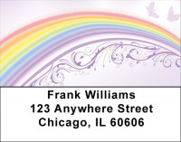 Butterflies And Filigree Rainbows Address Labels | LBQBN-83