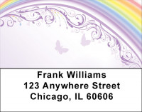 Butterflies And Filigree Rainbows Address Labels | LBQBN-83