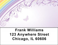 Butterflies And Filigree Rainbows Address Labels | LBQBN-83