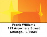 Star Points Address Labels | LBQBN-95