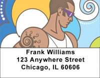 Colorful Couple Address Labels | LBQBO-45