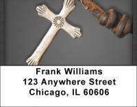 Vintage Cross Address Labels | LBQBO-82