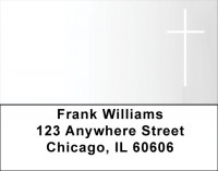 White Cross Address Labels | LBQBO-83