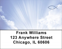 Christian Fish Symbol Address Labels | LBQBO-84