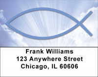 Christian Fish Symbol Address Labels | LBQBO-84