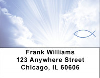 Christian Fish Symbol Address Labels | LBQBO-84