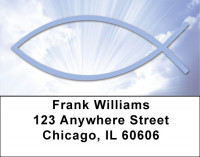 Christian Fish Symbol Address Labels | LBQBO-84