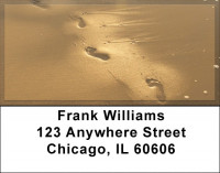 Footprints In The Golden Sand Address Labels | LBQBO-86