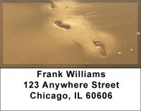 Footprints In The Golden Sand Address Labels | LBQBO-86