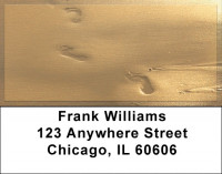 Footprints In The Golden Sand Address Labels | LBQBO-86