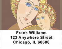 Mother And Child Address Labels | LBQBO-92