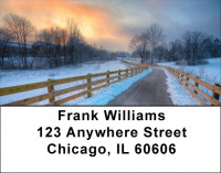 Snowy Mornings Address Labels | LBQBP-25