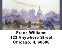 Purple Misty Landscape Address Labels | LBQBP-39