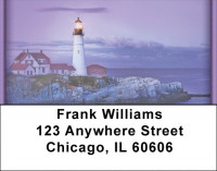 Lighthouses At Dusk Address Labels | LBQBP-43