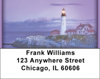 Lighthouses At Dusk Address Labels | LBQBP-43
