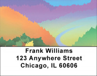 Colorful Mountain Magic Address Labels | LBQBP-45
