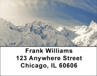Snow Covered Mountain Tops Address Labels | LBQBP-52