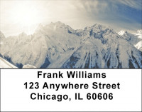 Snow Covered Mountain Tops Address Labels | LBQBP-52