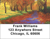 Fall Landscape Painting Address Labels | LBQBP-65