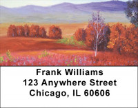 Fall Landscape Painting Address Labels | LBQBP-65
