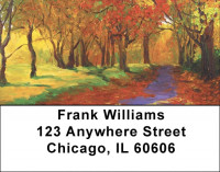 Fall Landscape Painting Address Labels | LBQBP-65