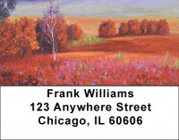Fall Landscape Painting Address Labels | LBQBP-65