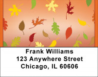Leaves Blowing In The Wind Address Labels | LBQBP-71